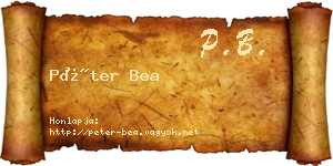 Péter Bea névjegykártya