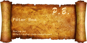 Péter Bea névjegykártya
