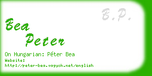bea peter business card